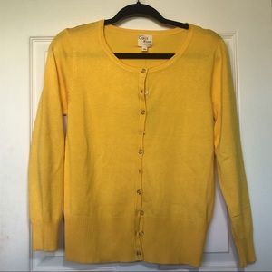 Yellow cardigan